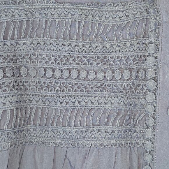 Davi & Dani Women's Lilac Balloon 3/4 Sleeve Crochet Lace Blouse Tops, 1X, NWT - Picture 5 of 9